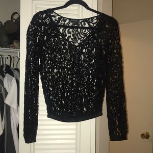 Black Bebe see-through top